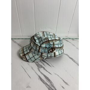 Fox Racing Blue Plaid Hat 90s Y2K Size Youth